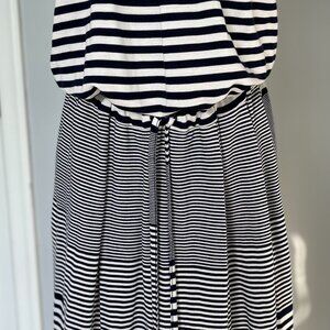 Lacoste Navy Blue & White Stripped Dress